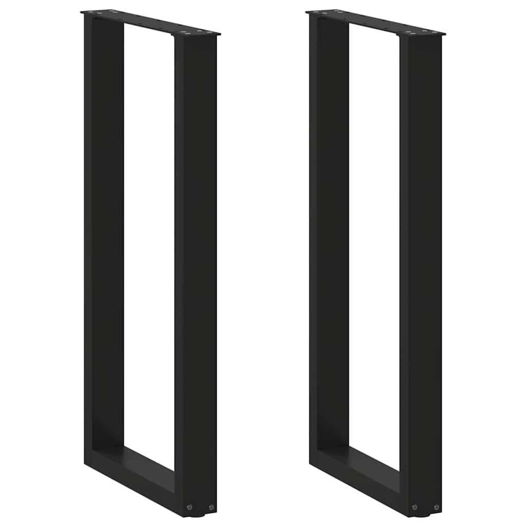 vidaXL Nohy barového stolu ve tvaru U, 2 ks, černé, 40 x (100-101) cm, ocel