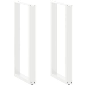 Noge za barsko mizo v obliki črke U, 2 kosa, bele barve, 40 x (100-101) cm, jeklo