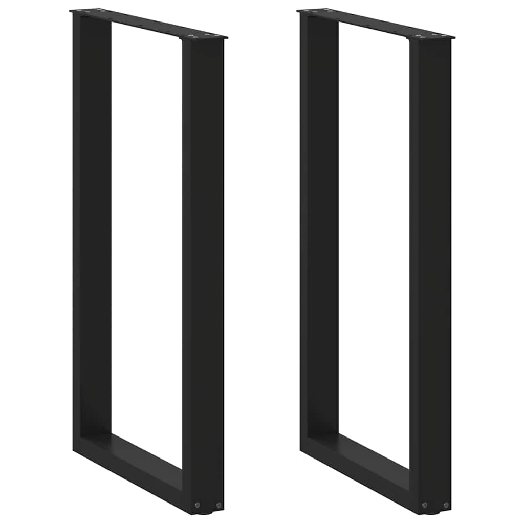 vidaXL Nohy barového stolu ve tvaru U, 2 ks, černé, 60 x (100-101) cm, ocel