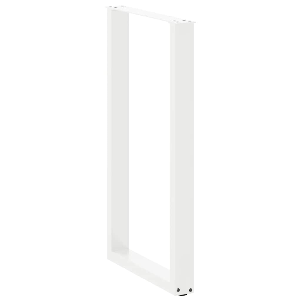vidaXL Bartafelpoten 2 st U-vormig 60x(100-101) cm staal wit, foto 4