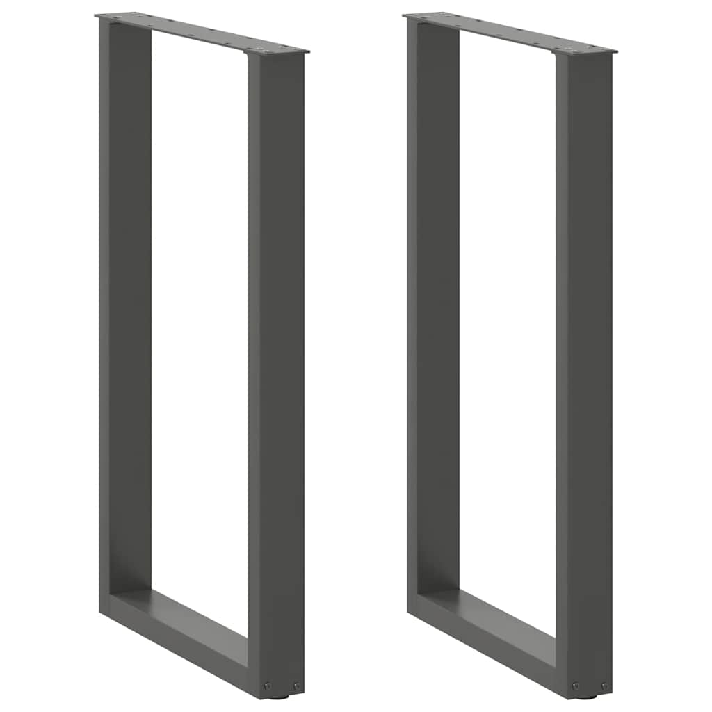 vidaXL Bartafelpoten 2 st U-vormig 60x(100-101) cm staal antraciet, foto 3