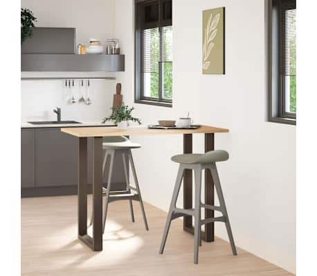 vidaXL 2 db U alak&uacute; b&aacute;rasztall&aacute;b nat&uacute;r ac&eacute;lb&oacute;l 60x(100-101) cm