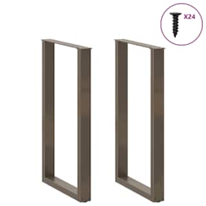 Nohy barového stolu ve tvaru U 2 ks přírodní ocel 60 x (100-101) cm ocel - obrázek 3