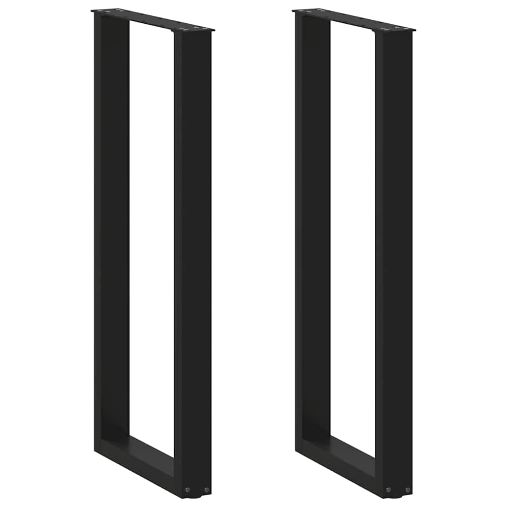 vidaXL Nohy barového stolu ve tvaru U, 2 ks, černé, 40 x (110-111) cm, ocel