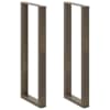 vidaXL baarilaua jalad U-kujulised 2 tk, naturaalne teras, 40 x (110-111) cm, teras