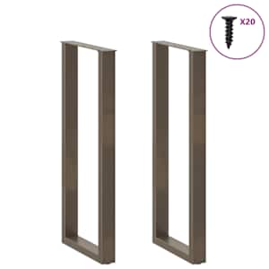 Nohy barového stolu ve tvaru U 2 ks přírodní ocel 40 x (110-111) cm ocel - obrázek 3