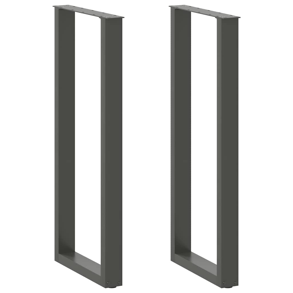 vidaXL Nohy barového stolu ve tvaru U 2 ks antracitové 50 x (110-111) cm ocelové
