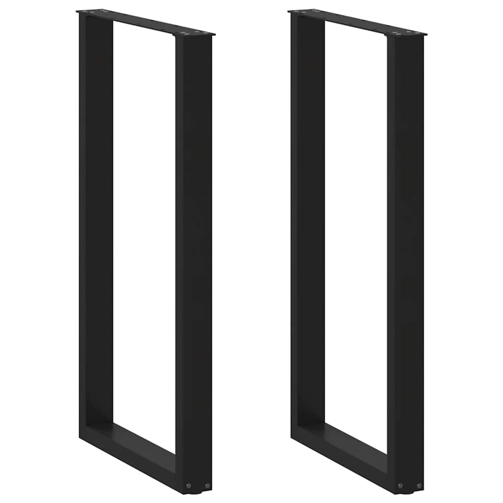 vidaXL Nohy barového stolu ve tvaru U, 2 ks, černé, 60 x (110-111) cm, ocel