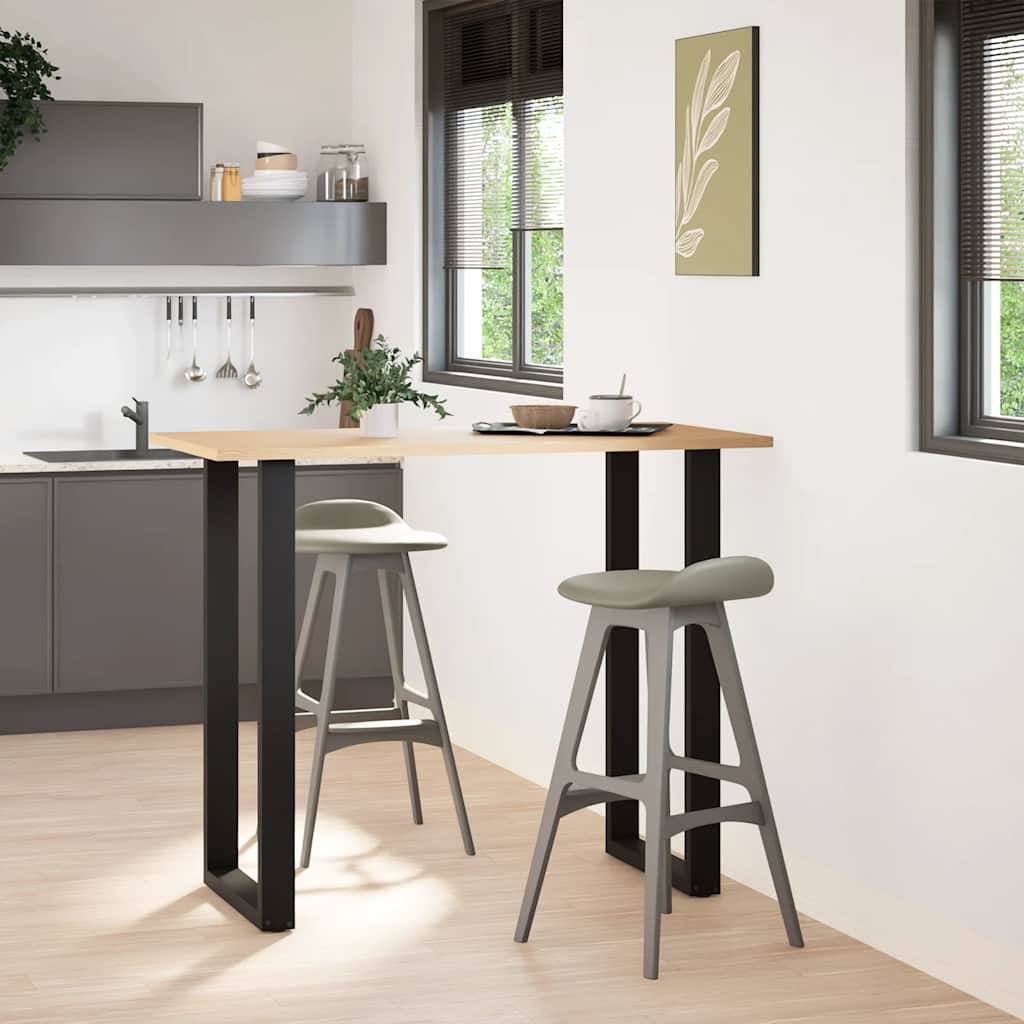 vidaXL Bartafelpoten 2 st U-vormig 60x(110-111) cm staal zwart