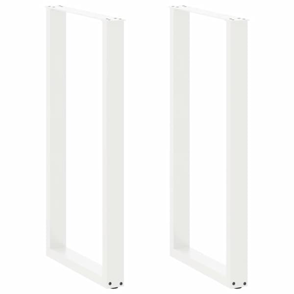 vidaXL baarilaua jalad U-kujulised, 2 tk, valged, 60 x (110-111) cm, teras