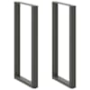 vidaXL baarilaua jalad U-kujulised 2 tk, antratsiithall, 60 x (110-111) cm, teras