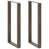 vidaXL baarilaua jalad U-kujulised 2 tk, naturaalne teras, 60 x (110-111) cm, teras