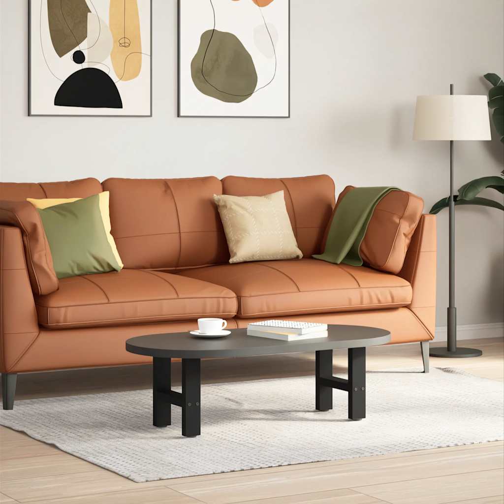 vidaXL sohvapöydän jalat Musta 2 kpl 30x(30-31) cm Teräs