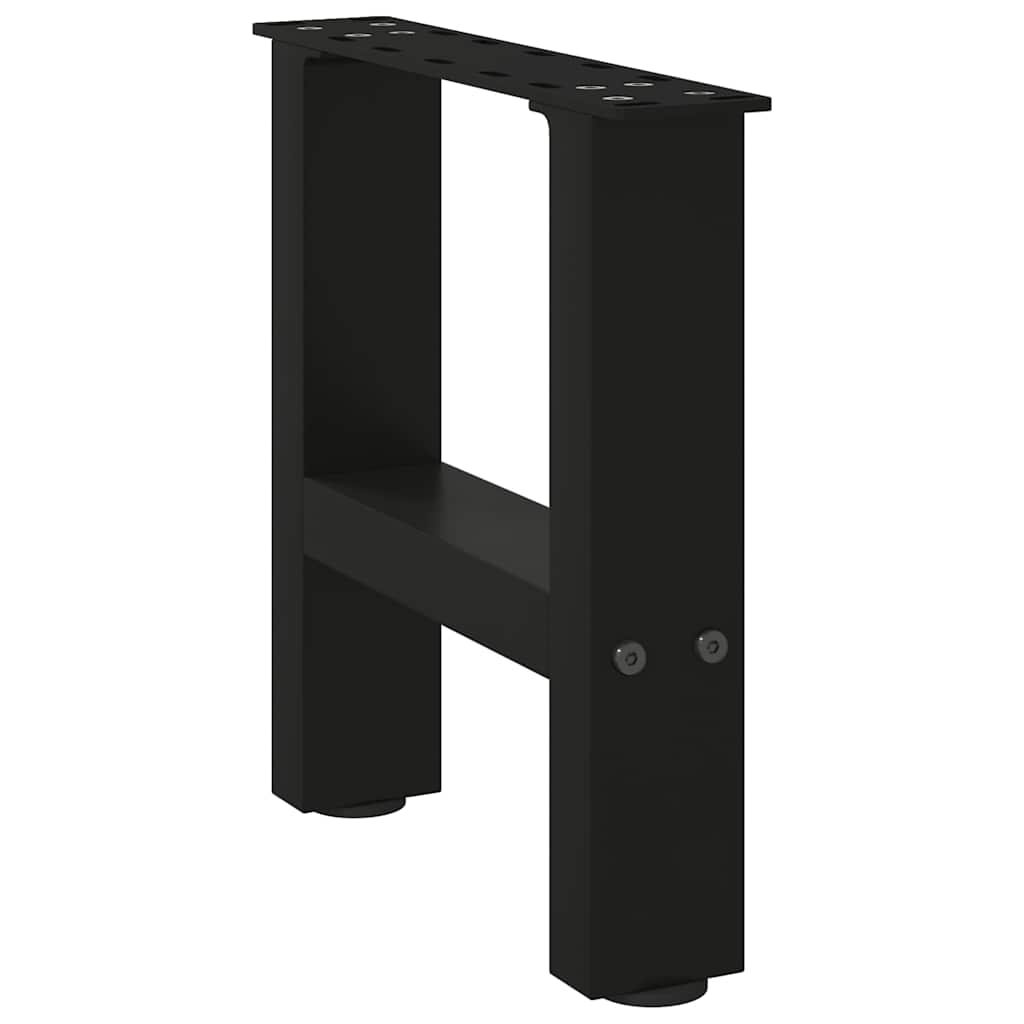 vidaXL Sohvapöydän jalat mustat 2 kpl 40x(30-31) cm teräs