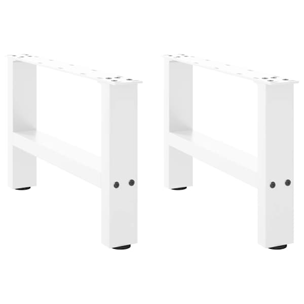 vidaXL kohvilaua jalad, valged, 2 tk, 50 x (30&ndash;31) cm, teras