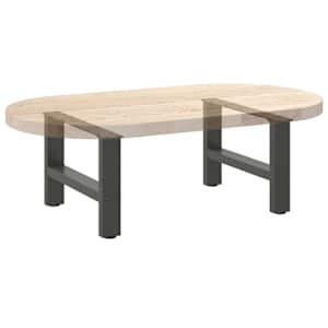 Nohy konferenčního stolku antracitové 2 ks 50 x (30-31) cm ocelové - obrázek 8