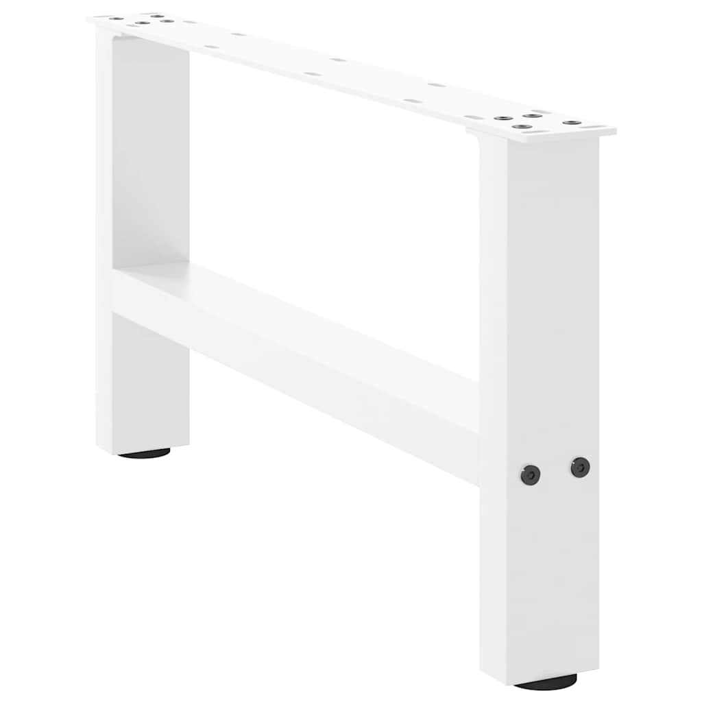 vidaXL 2 db fehér dohányzóasztal láb 60 x (30-31) cm acél