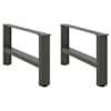 vidaXL kohvilaua jalad, antratsiithall, 2 tk, 60 x (30-31) cm, teras