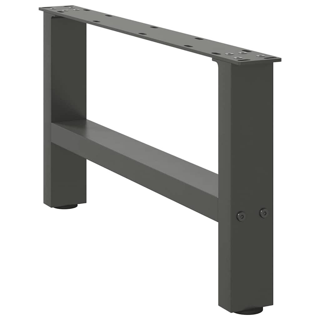 vidaXL Salontafelpoten 2 st 60x(30-31) cm staal antracietkleurig afbeelding