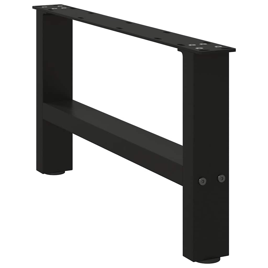 vidaXL Salontafelpoten 2 st 70x(30-31) cm staal zwart afbeelding