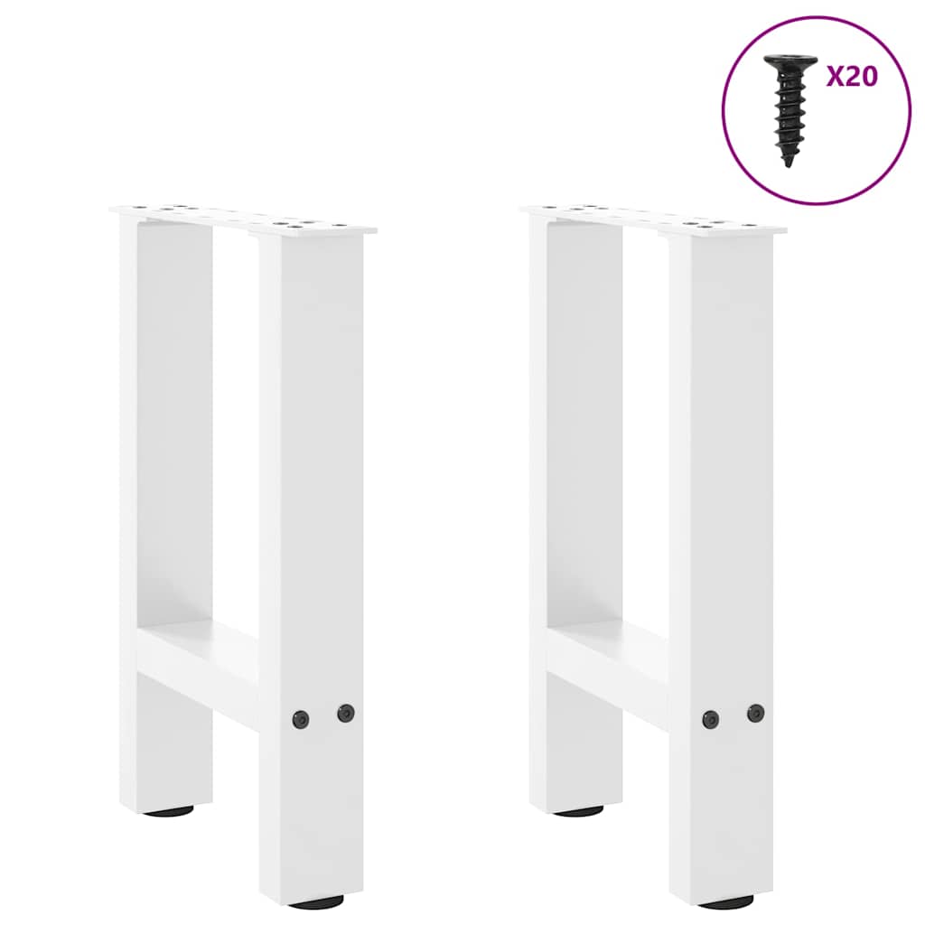 Thumbnail - vidaXL Couchtischbeine Weiß 2 Stk. 38x(42-43) cm Stahl
