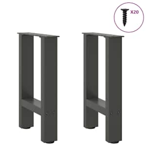 Nohy konferenčního stolku antracitové 2 ks 38 x (42-43) cm ocelové - obrázek 3