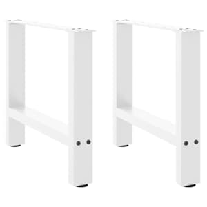 Noge za klubsko mizico bele barve 2 kosa 60 x (42-43) cm jeklo