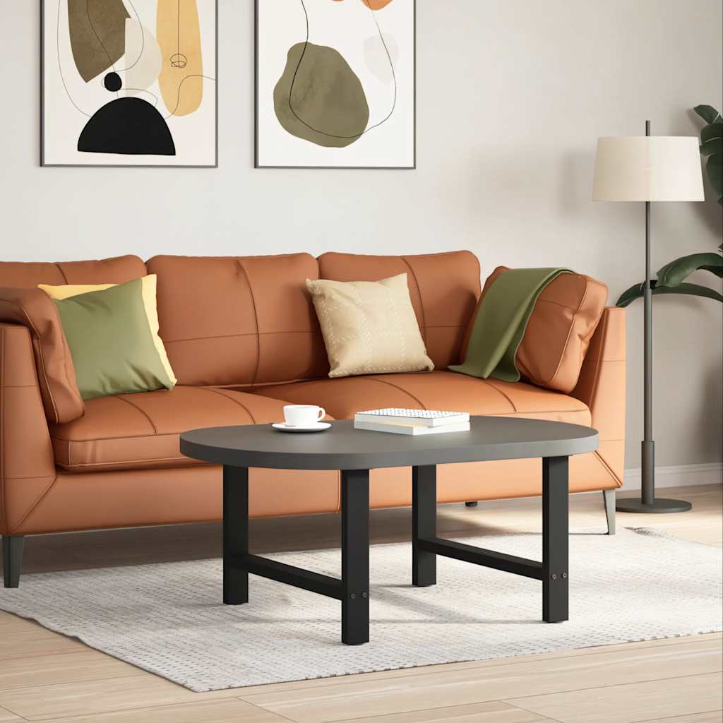 vidaXL Picioare măsuță de cafea Negru 2 buc 70x(42-43) cm Oțel