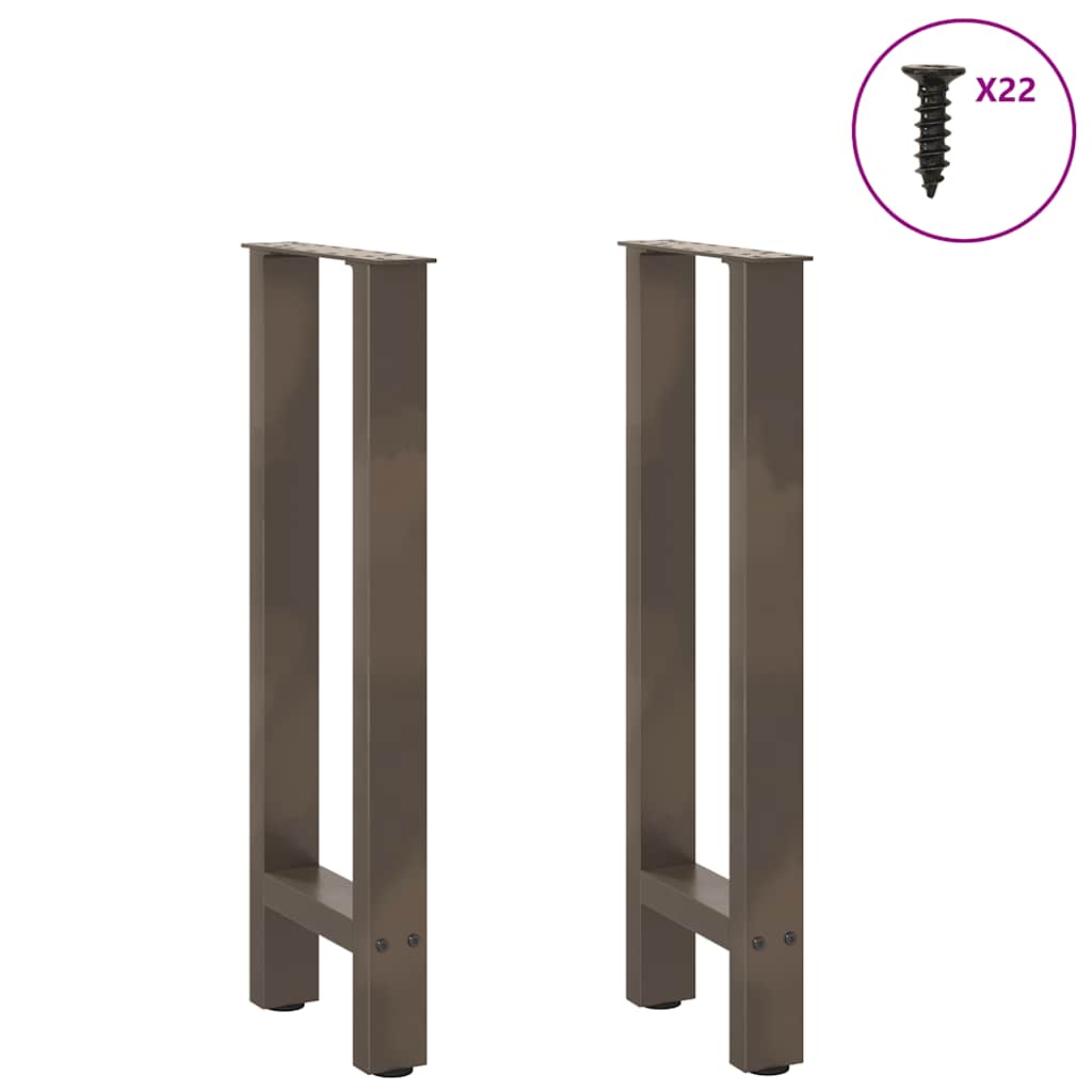 Thumbnail - vidaXL Konsolentischbeine Naturstahl 2 Stk. 38x(72-73) cm Stahl