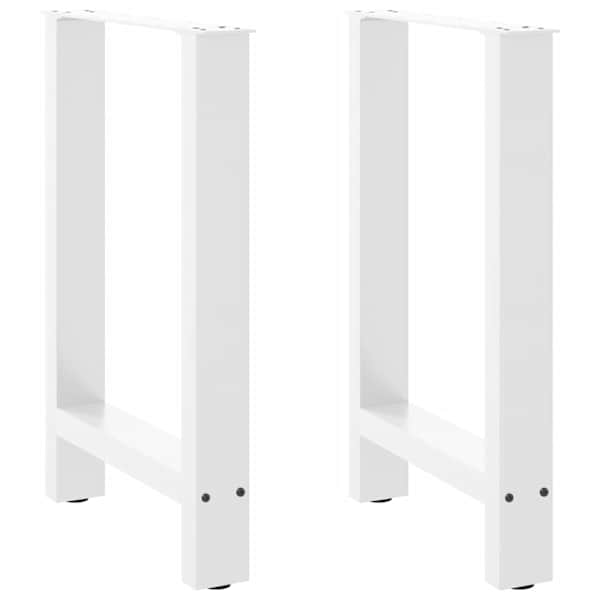 vidaXL s&ouml;&ouml;gilaua jalad, valged, 2 tk, 50 x (72&ndash;73) cm, teras