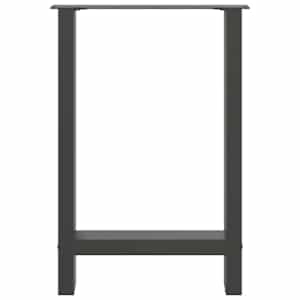 Nohy k jídelnímu stolu antracitové 2 ks 50 x (72-73) cm ocelové - obrázek 5