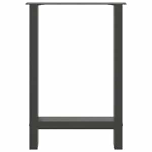 Nohy k jídelnímu stolu antracitové 2 ks 60 x (72-73) cm ocelové - obrázek 5