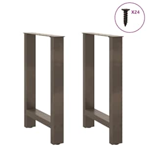 Nohy k jídelnímu stolu z přírodní oceli 2 ks 60 x (72-73) cm ocel - obrázek 3