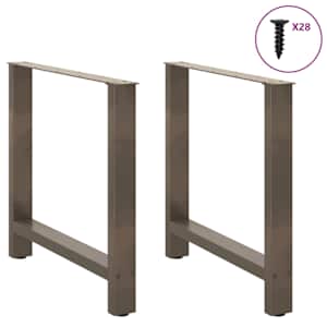 Nohy k jídelnímu stolu z přírodní oceli 2 ks 70 x (72-73) cm ocel - obrázek 1