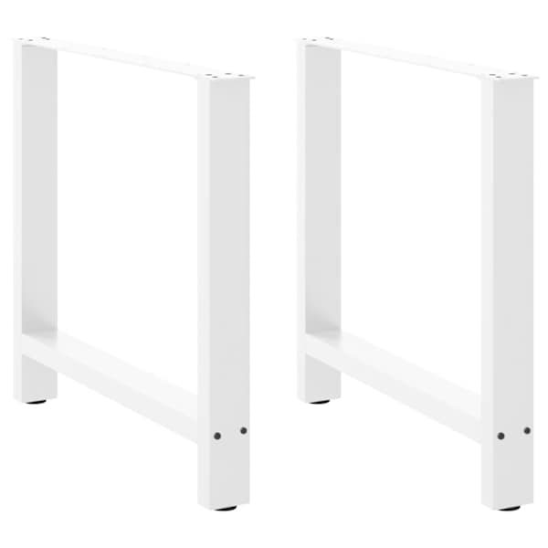 vidaXL s&ouml;&ouml;gilaua jalad, valged, 2 tk, 80 x (72&ndash;73) cm, teras