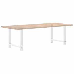 Nohy k jídelnímu stolu bílé 2 ks 80 x (72-73) cm ocelové - obrázek 8