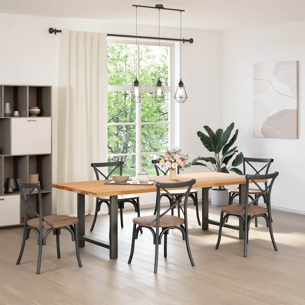 vidaXL Salontafelpoten 2 st 80x(72-73) cm staal antraciet afbeelding