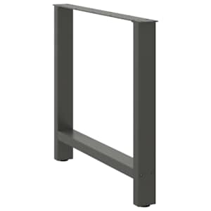 Nohy k jídelnímu stolu antracitové 2 ks 80 x (72-73) cm ocelové - obrázek 4