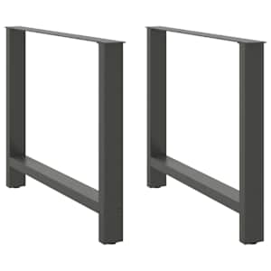 Nohy k jídelnímu stolu antracitové 2 ks 90 x (72-73) cm ocelové - obrázek 1