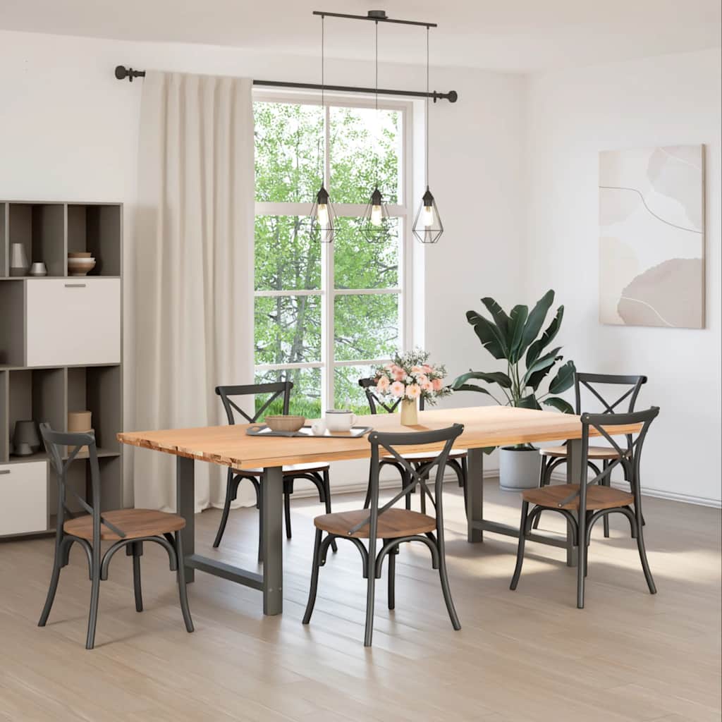 vidaXL Salontafelpoten 2 st 90x(72-73) cm staal antraciet afbeelding