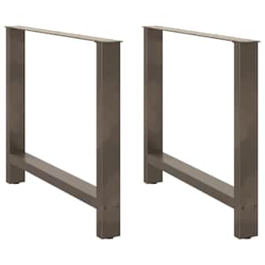 Nohy k jídelnímu stolu z přírodní oceli 2 ks 90 x (72-73) cm ocel - obrázek 1