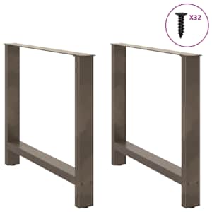 Nohy k jídelnímu stolu z přírodní oceli 2 ks 90 x (72-73) cm ocel - obrázek 3