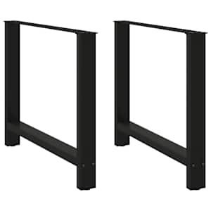 Nohy k jídelnímu stolu černé 2 ks 100 x (72-73) cm ocelové - obrázek 1