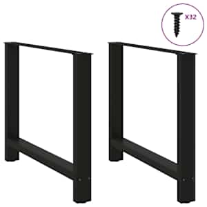 Nohy k jídelnímu stolu černé 2 ks 100 x (72-73) cm ocelové - obrázek 3