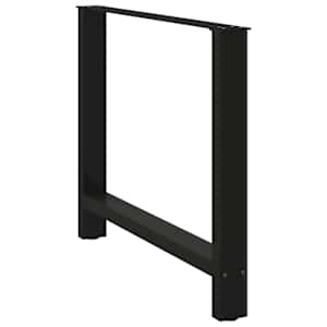 Nohy k jídelnímu stolu černé 2 ks 100 x (72-73) cm ocelové - obrázek 4