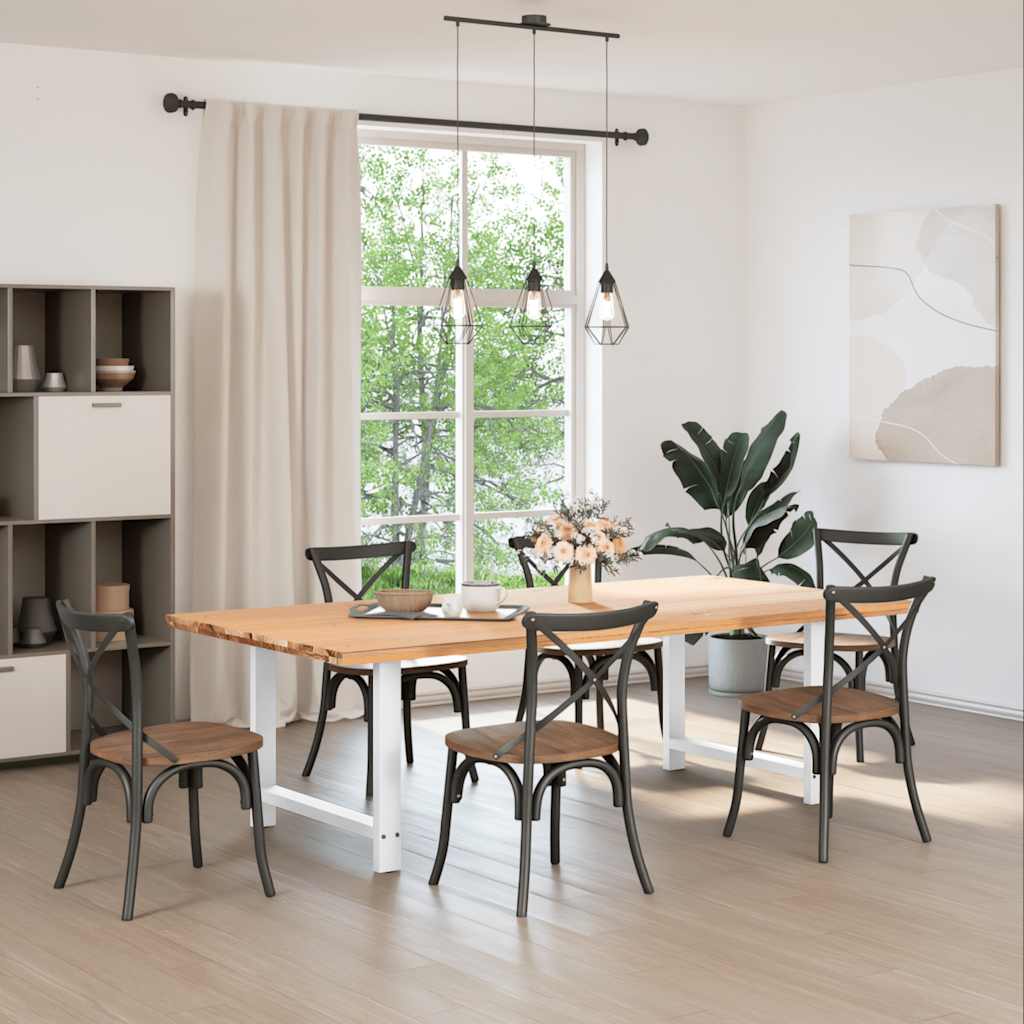 vidaXL Salontafelpoten 2 st 100x(72-73) cm staal wit afbeelding