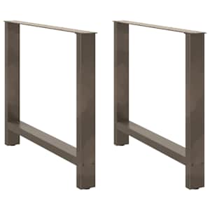Nohy k jídelnímu stolu z přírodní oceli 2 ks 100 x (72-73) cm ocel - obrázek 1