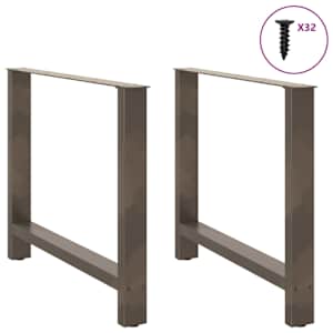 Nohy k jídelnímu stolu z přírodní oceli 2 ks 100 x (72-73) cm ocel - obrázek 3