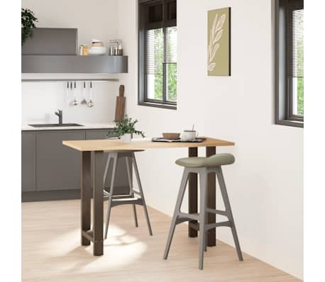 vidaXL Bar Table Legs Natural Steel 2 pcs 50x(90-91) cm Steel
