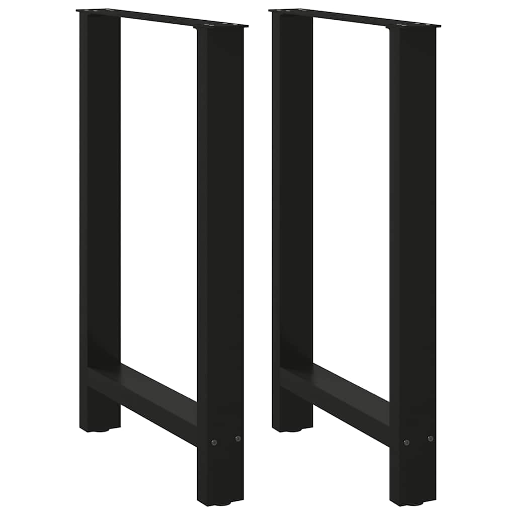 Pernas mesa centro 2 pcs 60x(90-91) cm aço preto